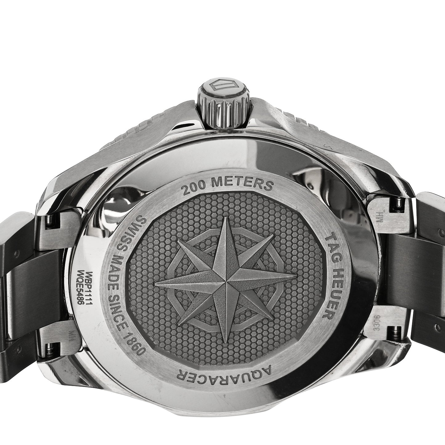 Stainless Steel 40mm Aquaracer Professional 200 Solargraph Quartz Watch Silver WBP1111