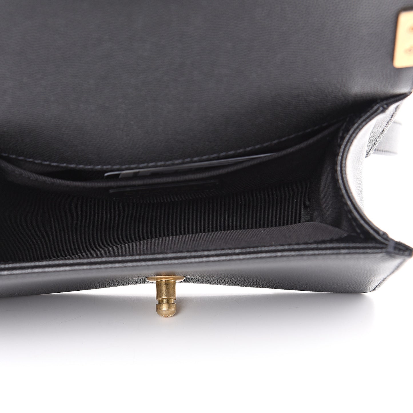 Caviar Quilted Small Boy Flap Black