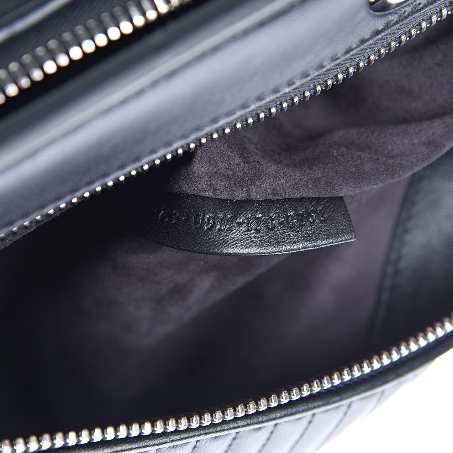 Shiny Nappa Trapuntata Small DotCom Click Chain Satchel Black