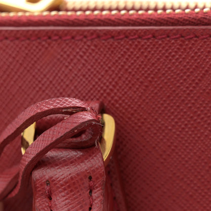Prada Saffiano Small Galleria Double Zip Rosso 14 of 17