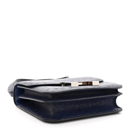 Hermes Ostrich Constance 18 Bleu Iris 4 of 11