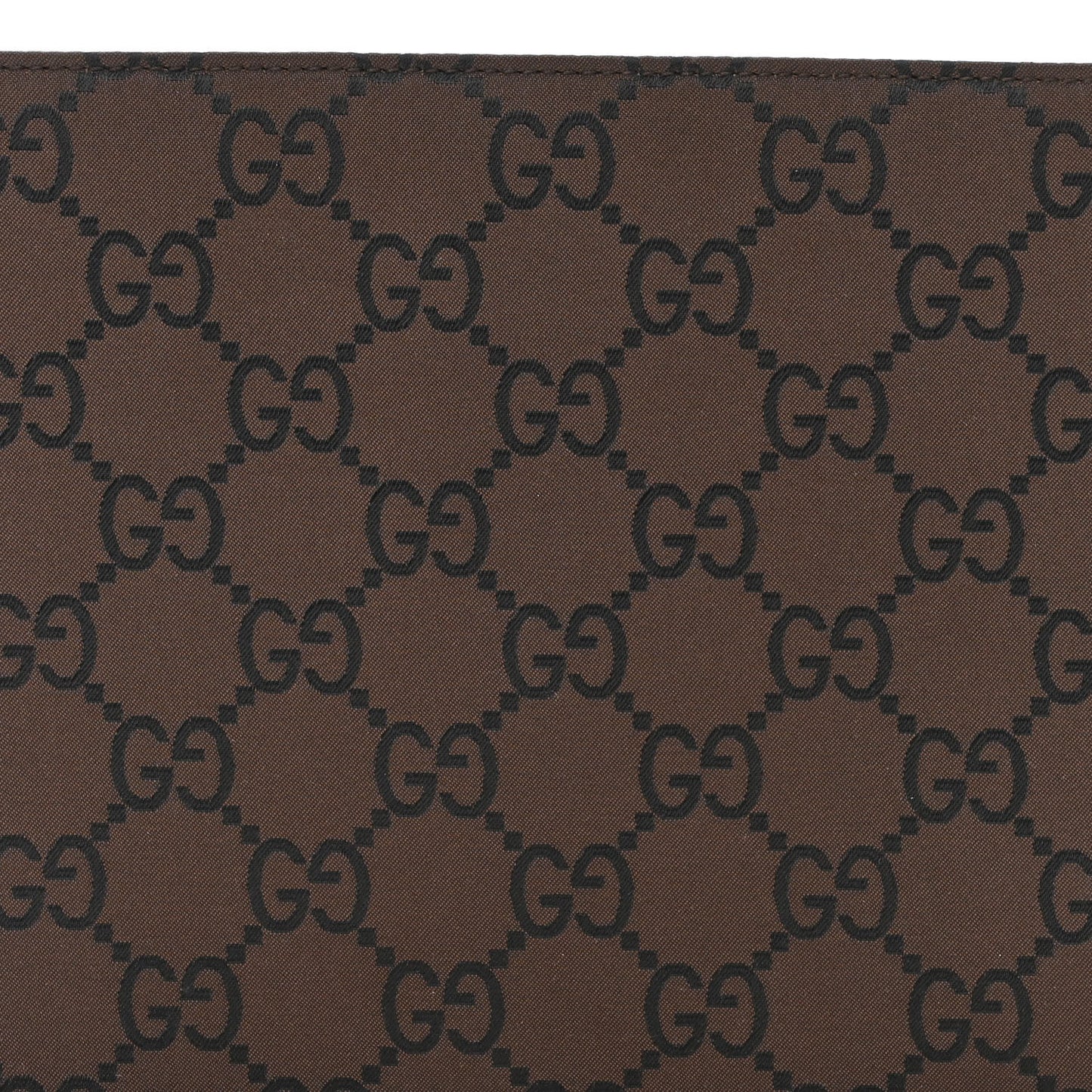 Nylon Monogram Flat Shoulder Bag Brown