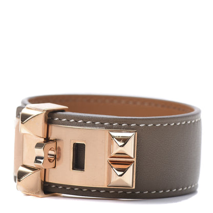 Hermes Swift Collier de Chien CDC 24 Bracelet T2 Etoupe 1 of 6
