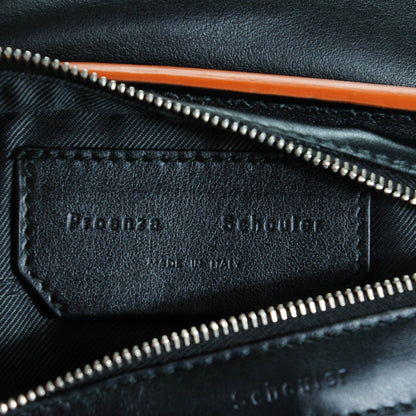 Proenza Schouler Calfskin Medium Whipstitch PS1 Satchel Black Orange 7 of 8