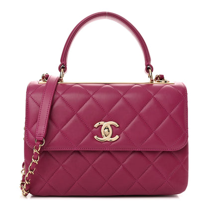 Chanel Lambskin Quilted Small Trendy CC Flap Dual Handle Bag Purple 1 of 11