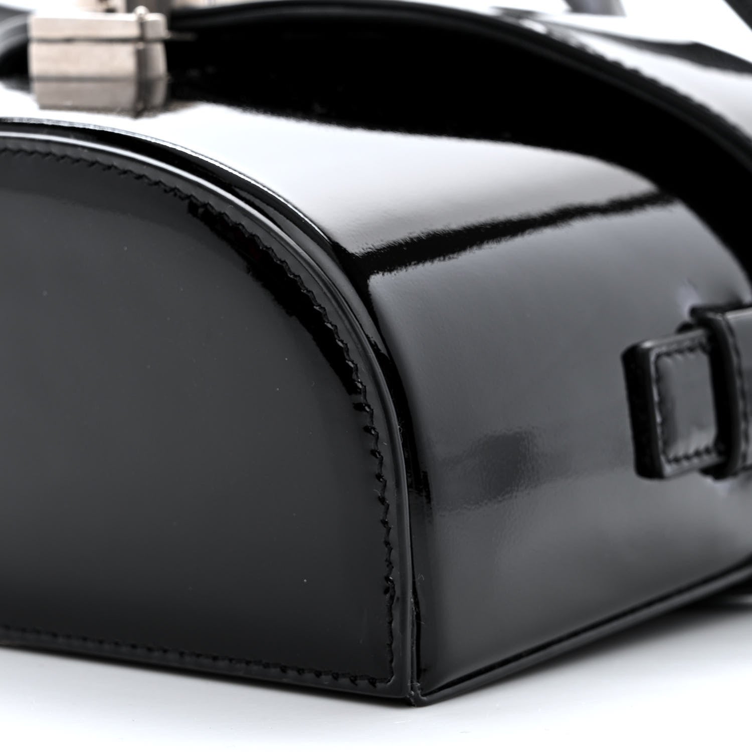 Saint Laurent Patent Monogram June Box Bag Black 10 of 11