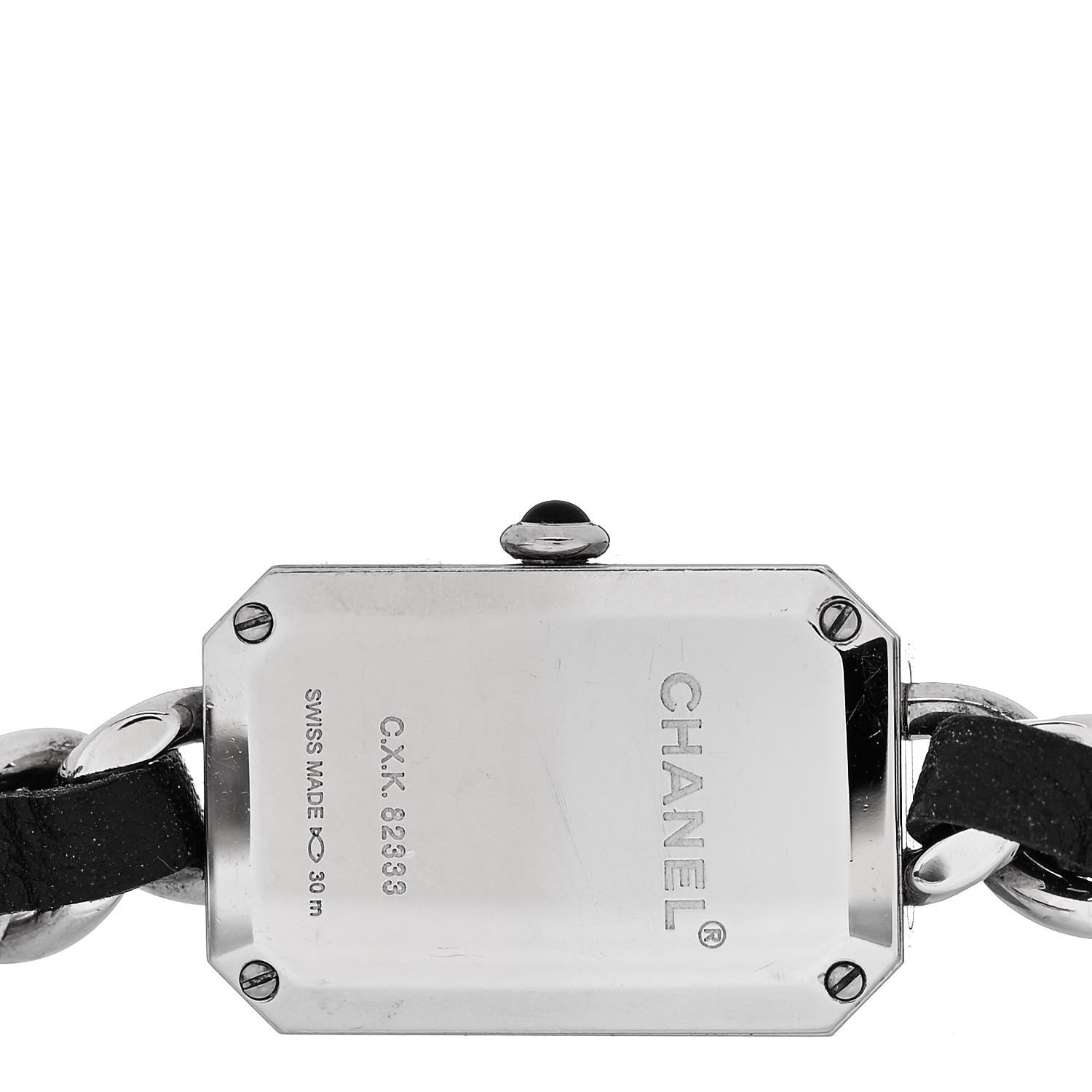 Chanel Stainless Steel Lambskin 16mm Premiere Rock Triple Row Quartz Watch Black 4 of 4