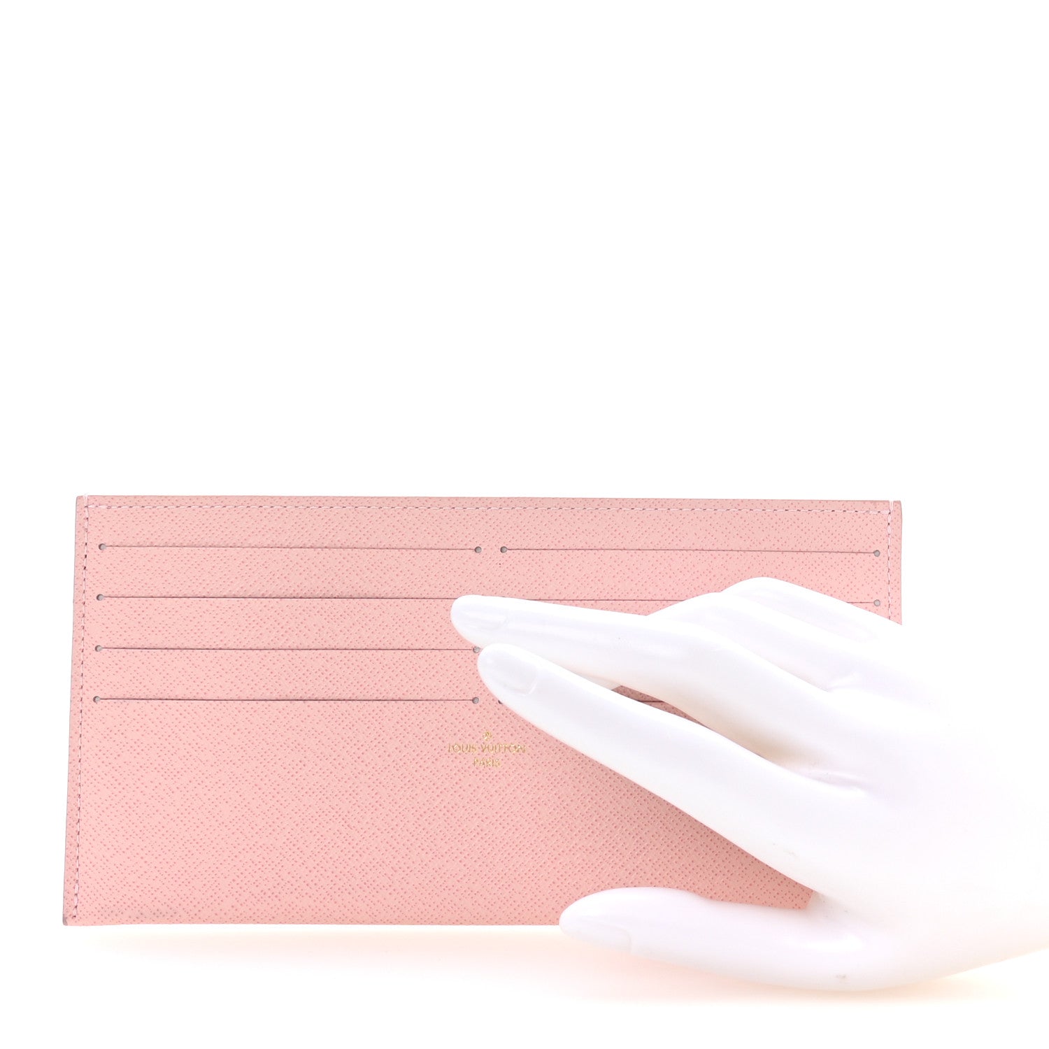 Louis Vuitton Calfskin Felicie Card Holder Insert Rose Ballerine 2 of 7