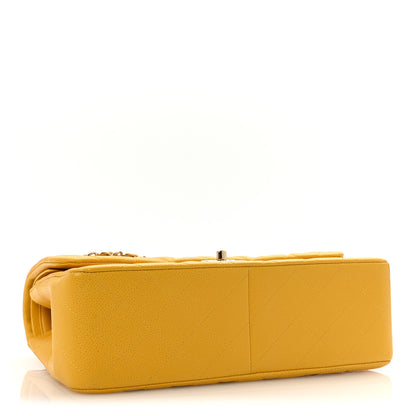 Chanel Caviar Quilted Jumbo Double Flap Yellow 4 of 10