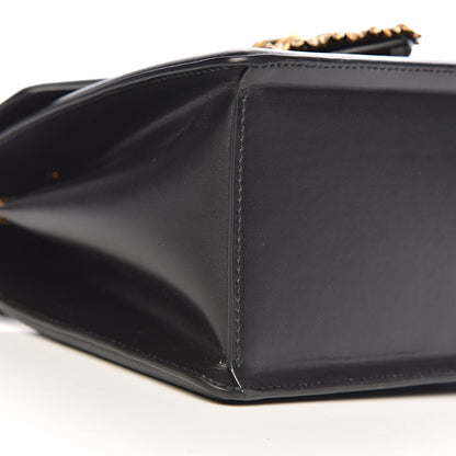 Dolce & Gabbana Calfskin Tweed Chevron Medium Devotion Top Handle Bag Black 7 of 9
