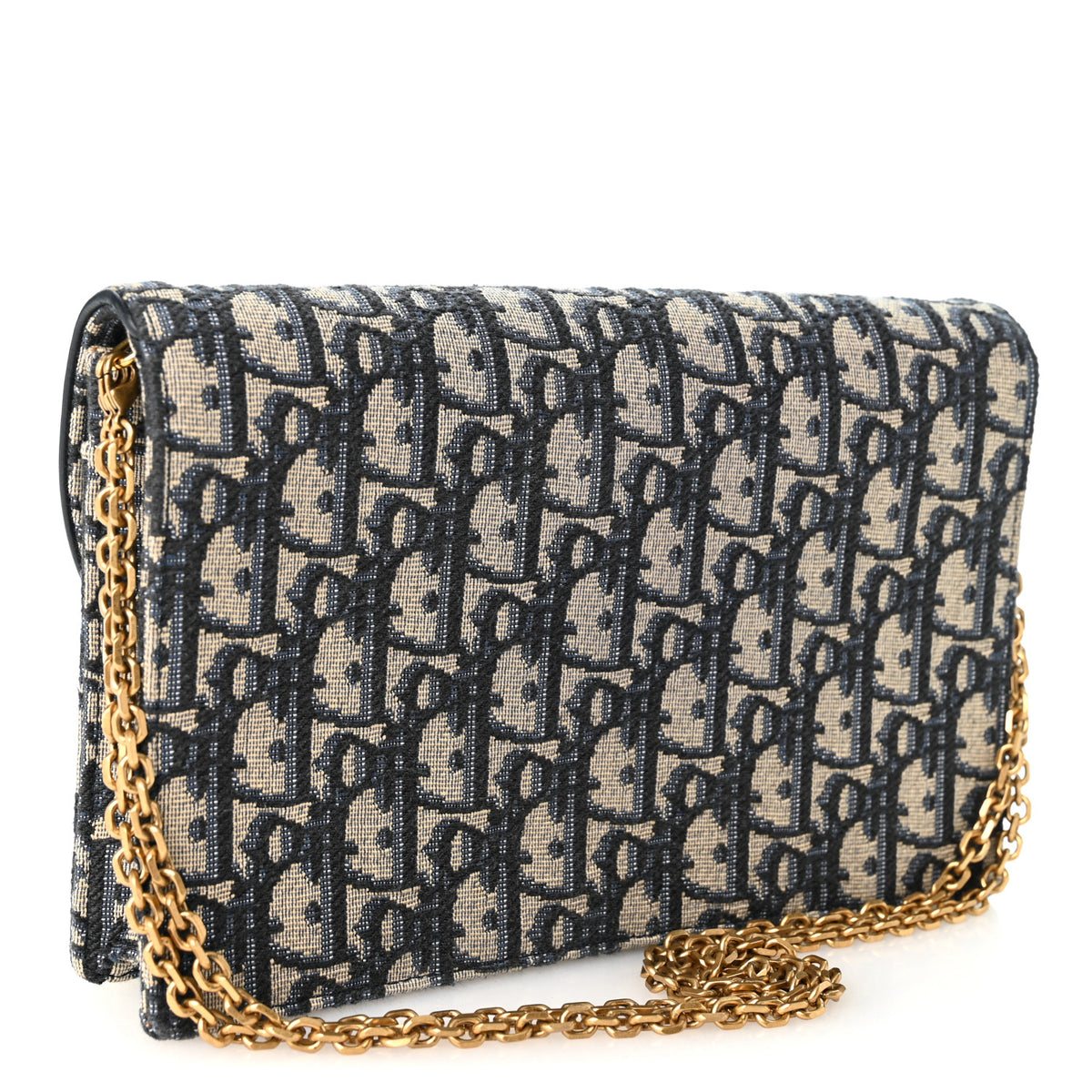 Oblique Saddle Chain Pouch Blue