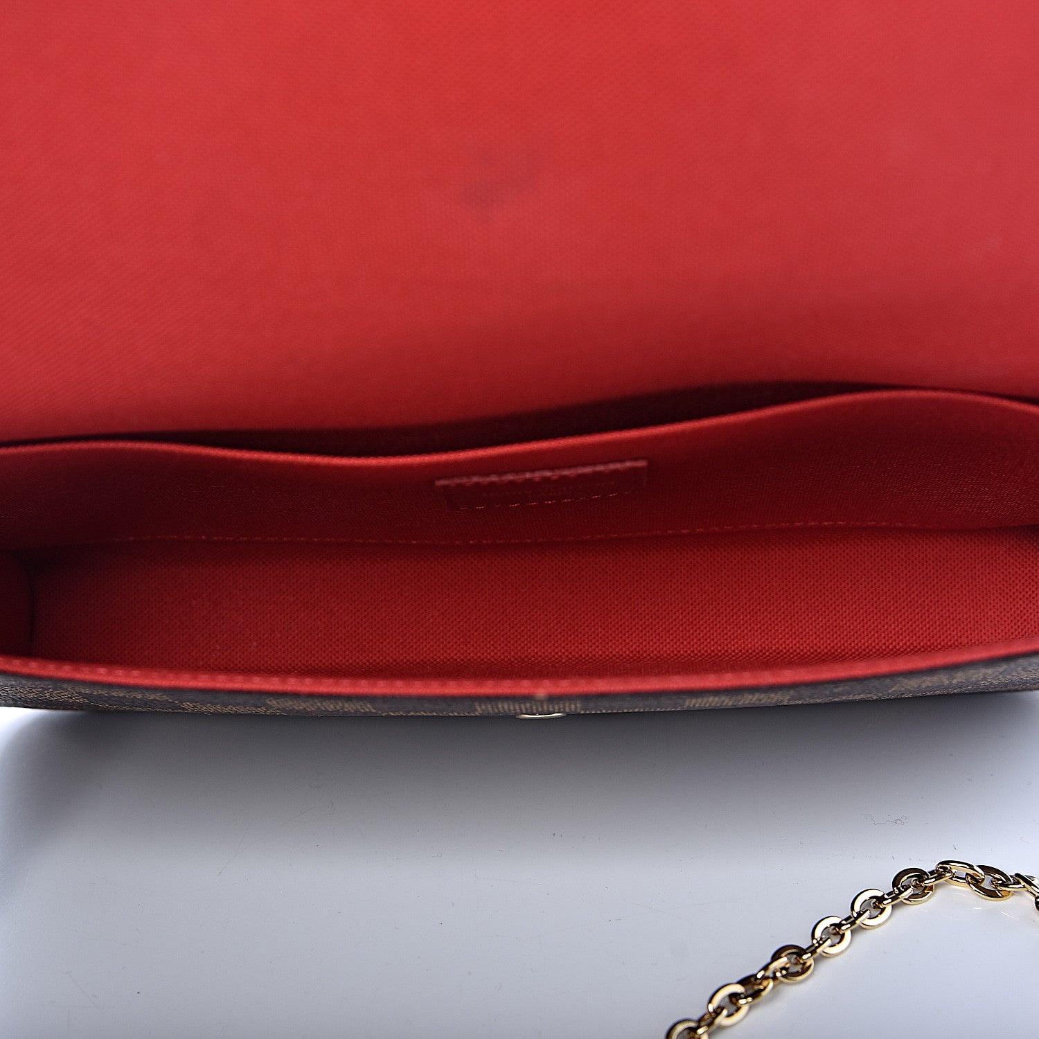 Louis Vuitton Damier Ebene Pochette Felicie Chain Wallet 5 of 12