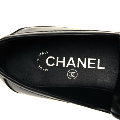 Chanel Lambskin Quilted CC Turnlock Loafers 36.5 Black 7 of 8