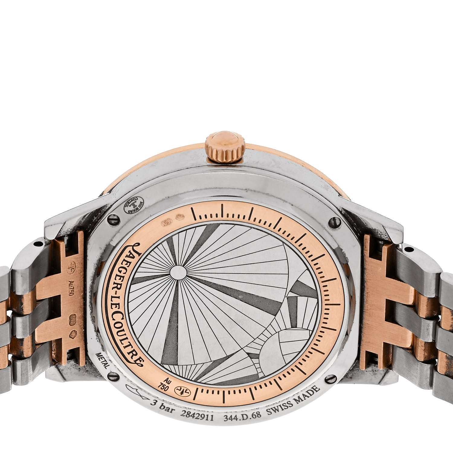 Jaeger-LeCoultre Stainless Steel 18K Rose Gold Alligator Diamond Bezel 34mm Rendez-Vous Quartz Watch 344.D.68 4 of 4