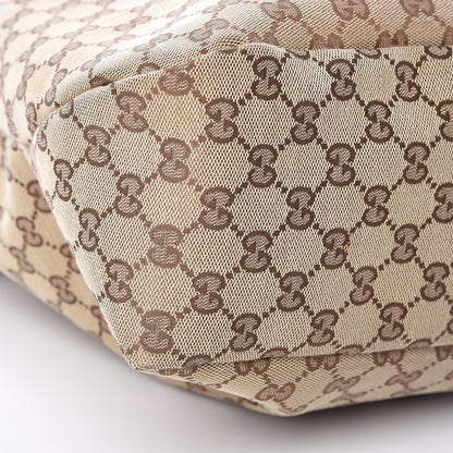 Gucci Monogram Large Horsebit Chain Hobo Off White 8 of 9