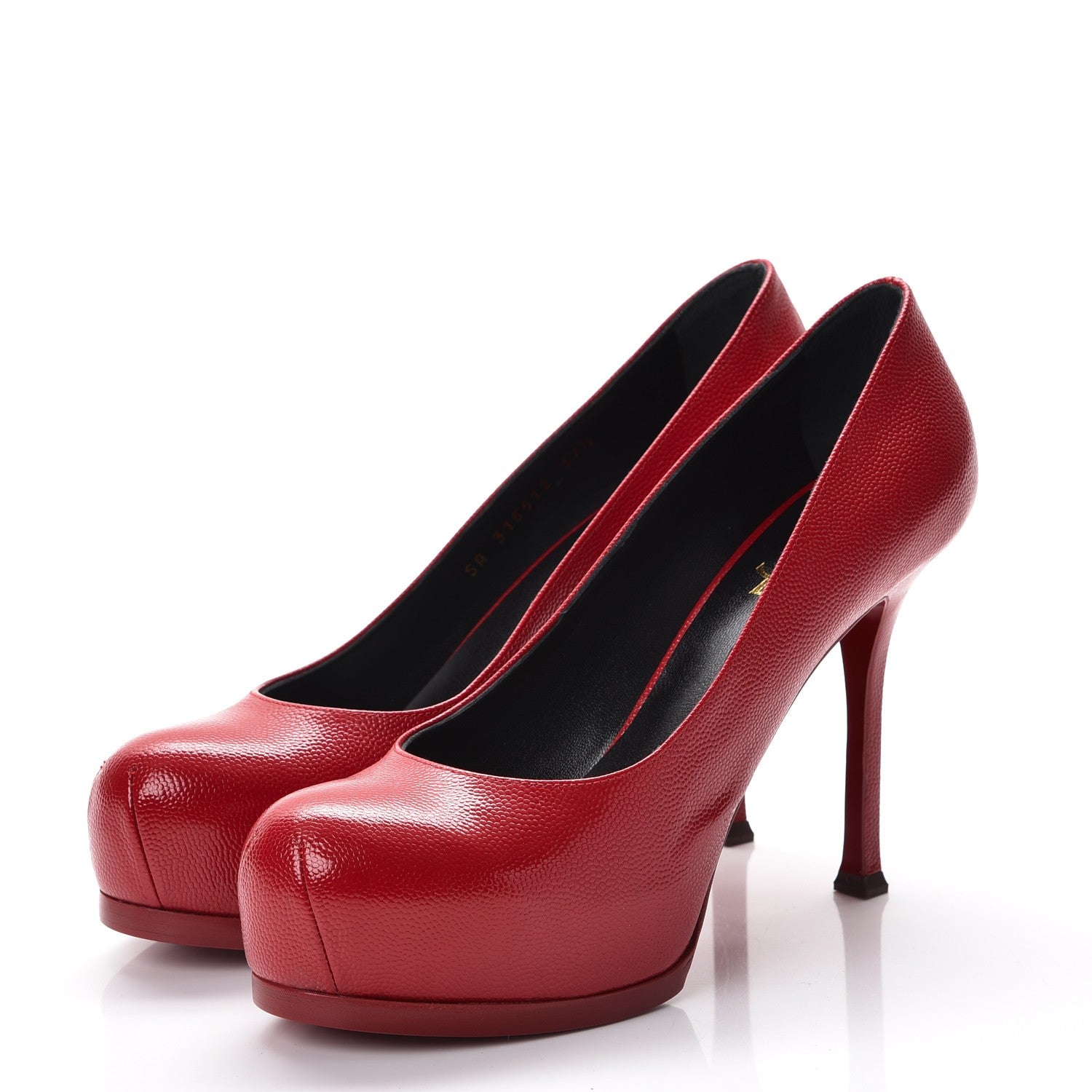 Saint Laurent Vernigolf Tribtoo Platform 80 Pumps 37.5 Rouge Orient 3 of 9