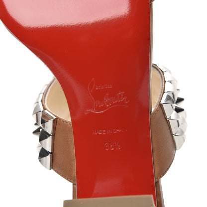 Christian Louboutin Calfskin Tina Goes Mad 55 Slide Sandals 38.5 Cuoio 7 of 10