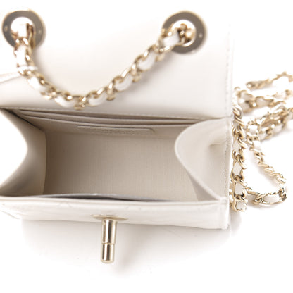 Chanel Lambskin Quilted Mini Trendy CC Chain Wallet White 5 of 11