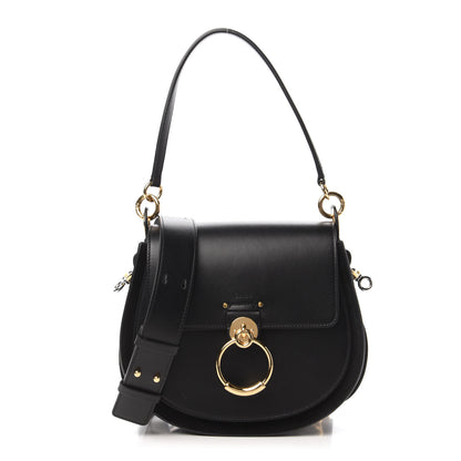 Chloe Calfskin Suede Large Tess Bag Black 1 of 10