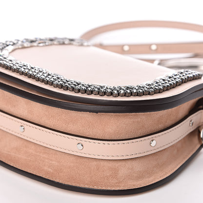 Chloe Calfskin Crystal Embellished Small Nile Bracelet Bag Cement Pink 9 of 10