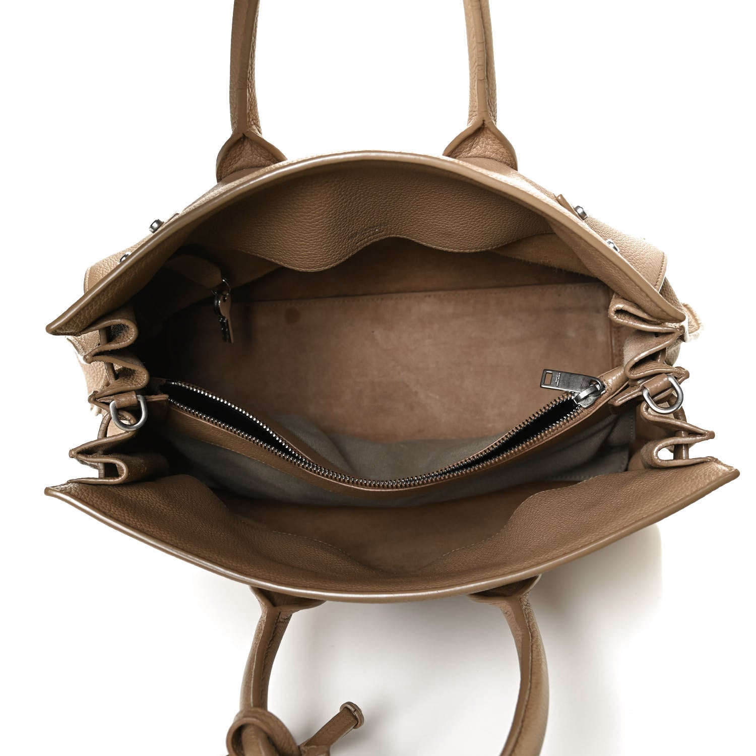 Saint Laurent Grained Calfskin Small Supple Sac De Jour Dark Beige 5 of 13