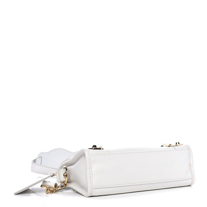 Balenciaga Chevre Gold Metallic Edge Hardware Mini City White 3 of 6