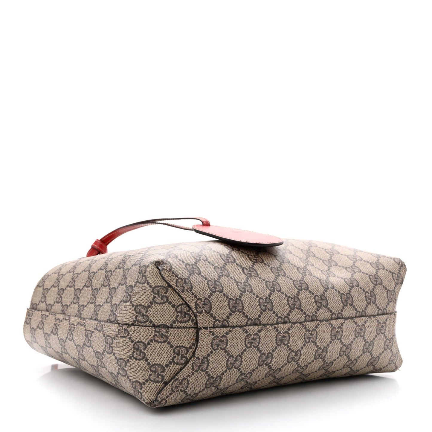 GG Supreme Monogram Small Reversible Tote Beige Red