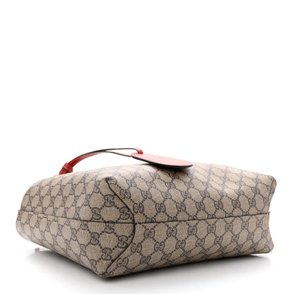 Gucci GG Supreme Monogram Small Reversible Tote Beige Red 19 of 24