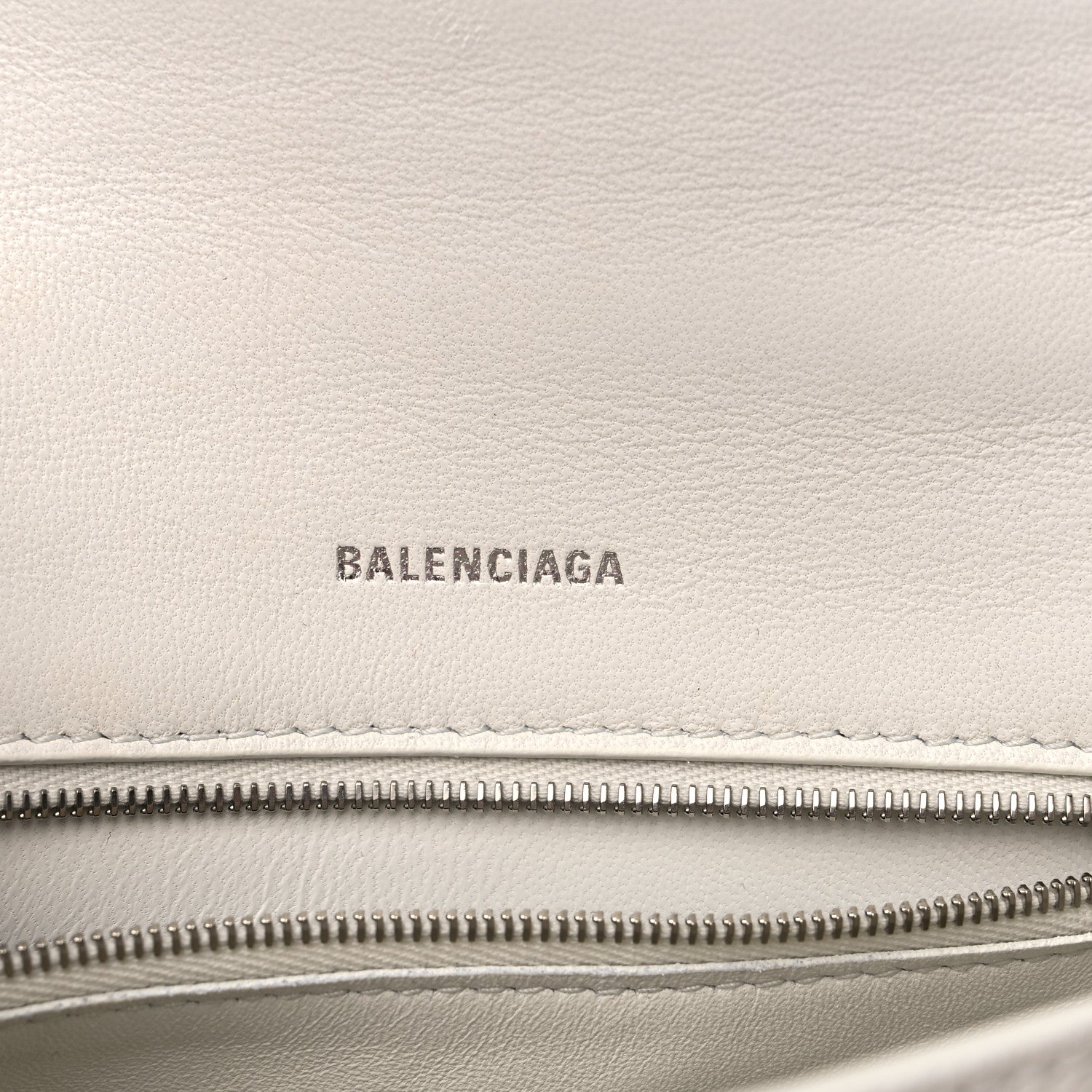 Balenciaga Grained Calfskin Small Hourglass Top Handle Bag White 6 of 15
