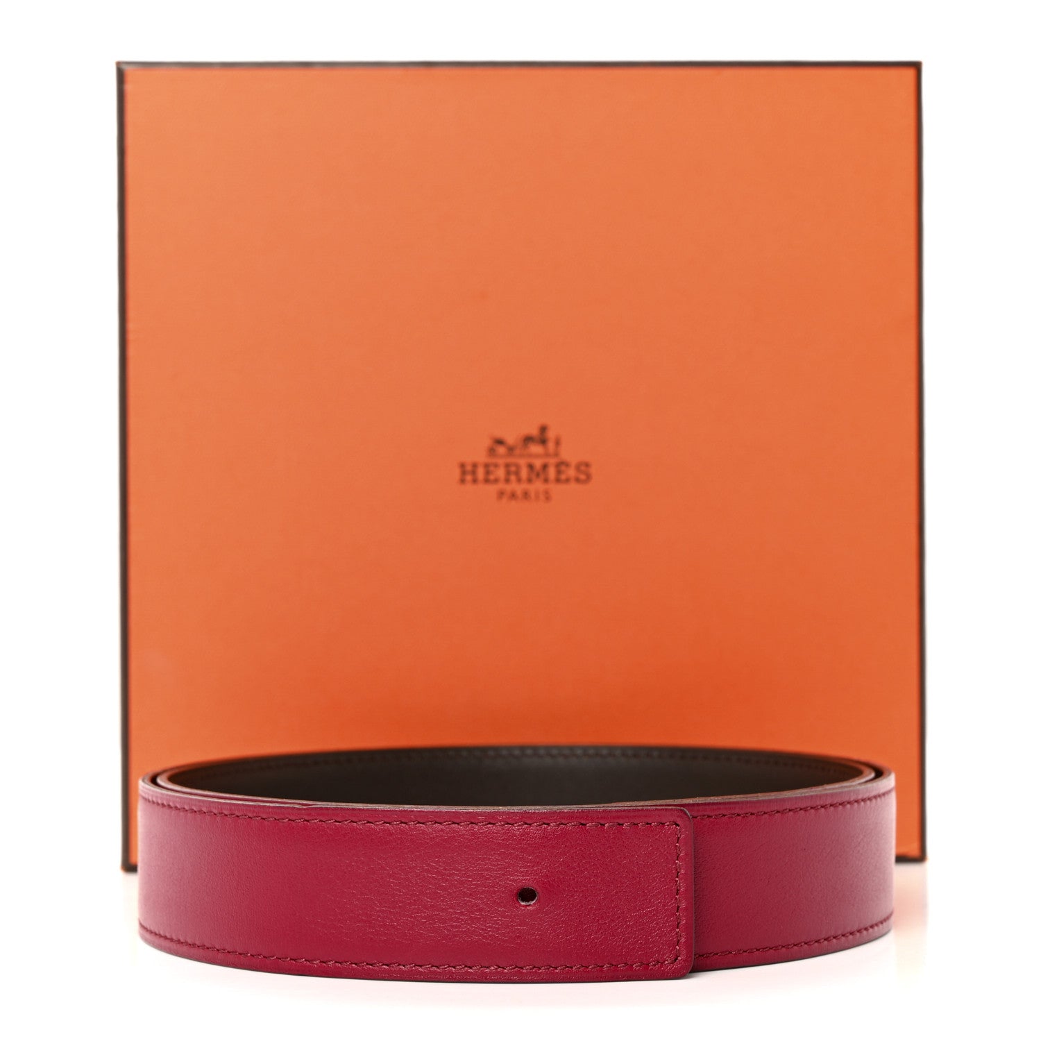 Hermes Swift Box 24mm Belt Strap 85 34 Ebene Rose Pourpre 8 of 8