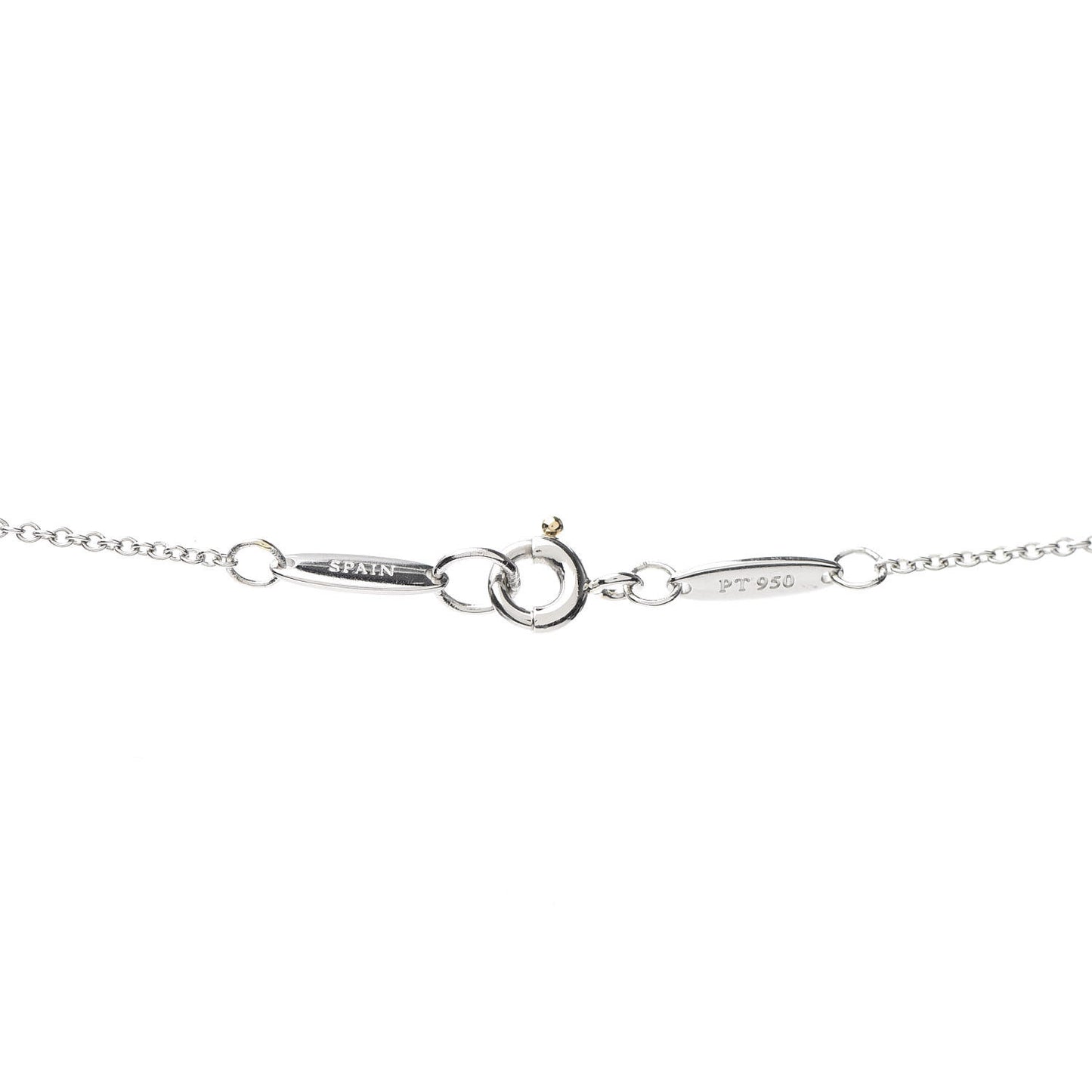 Platinum Diamond 16mm Elsa Peretti Open Heart Pave Pendant Necklace