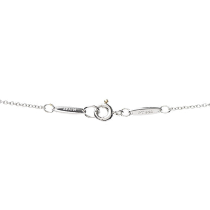 Tiffany Platinum Diamond 16mm Elsa Peretti Open Heart Pave Pendant Necklace 5 of 5