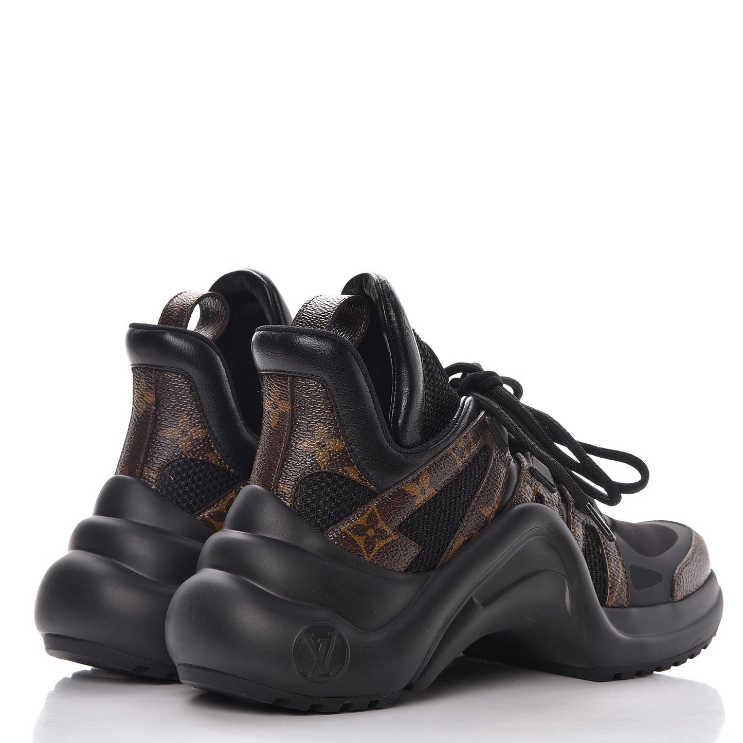 Calfskin Patent Monogram LV Archlight Sneakers 36.5 Black