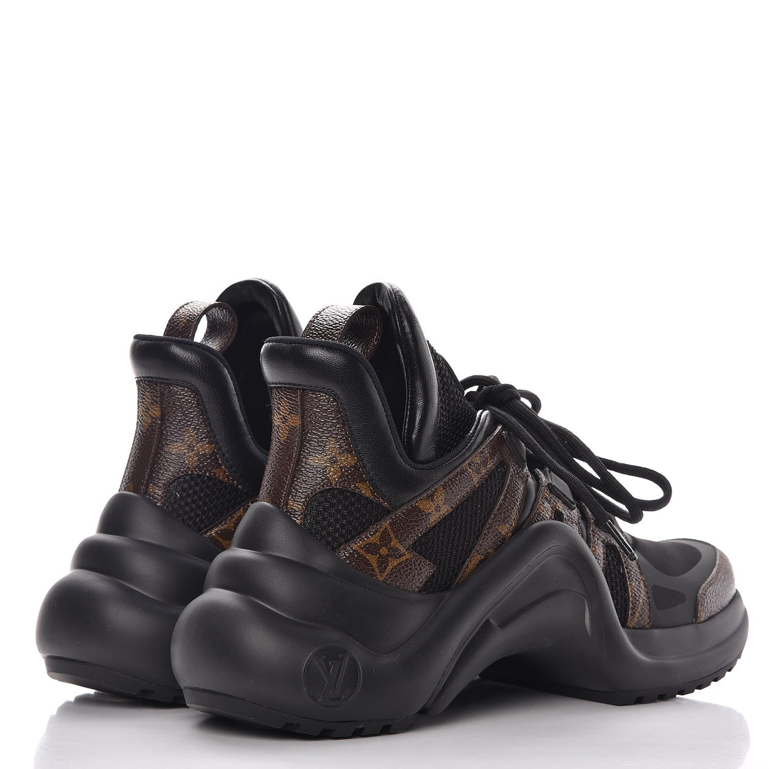 Louis Vuitton Calfskin Patent Monogram LV Archlight Sneakers 36.5 Black 4 of 8
