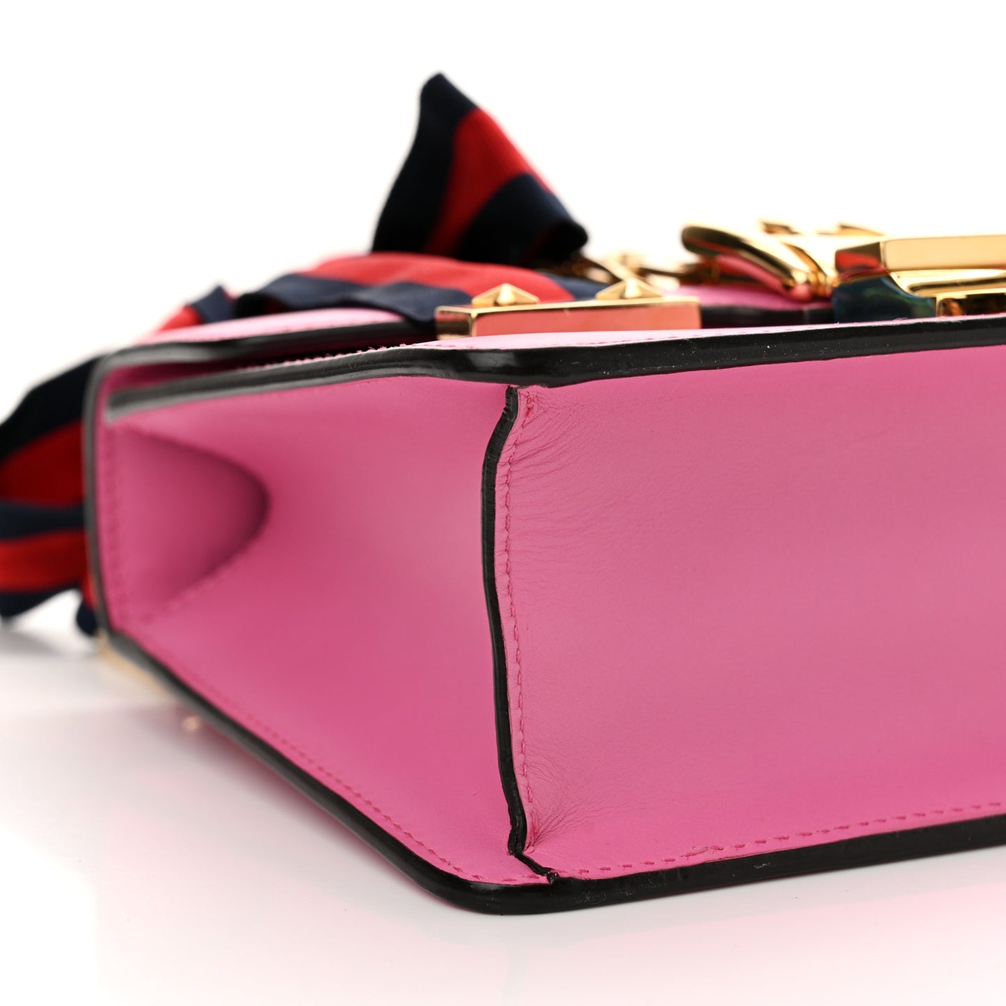Vitello Fontanella Web Mini Sylvie Chain Shoulder Bag Pink Tropical Flower