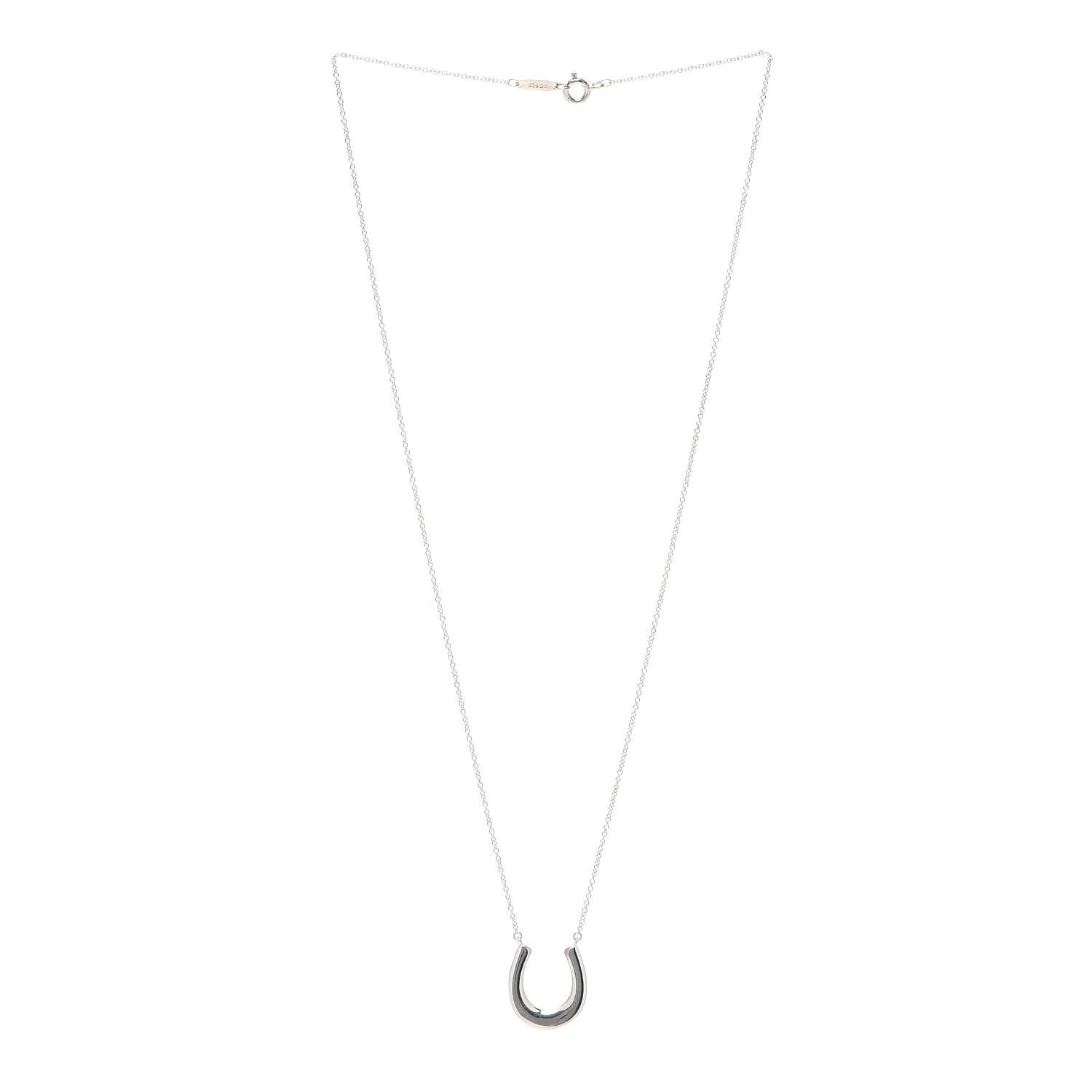 Tiffany Sterling Silver 1837 Horseshoe Pendant Necklace 3 of 5