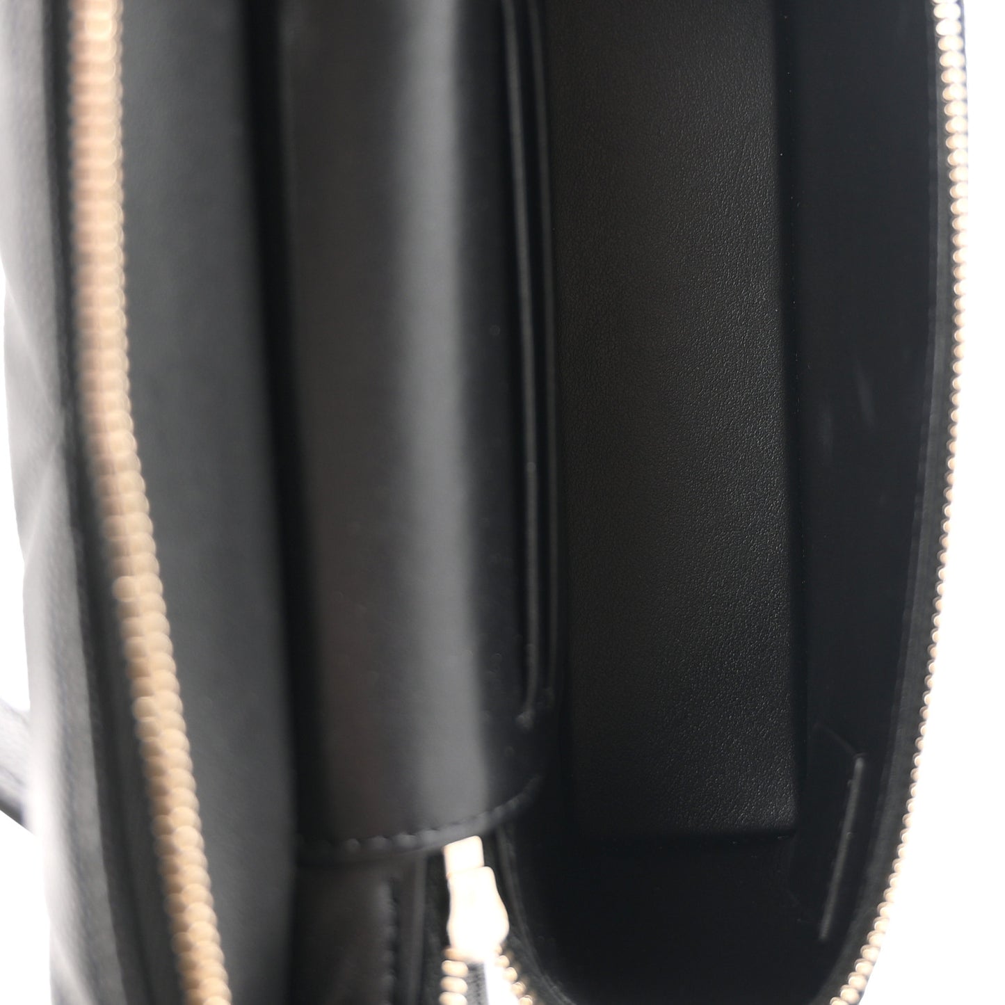 Caviar Quilted Top Handle Slim Vanity With Chain Black
