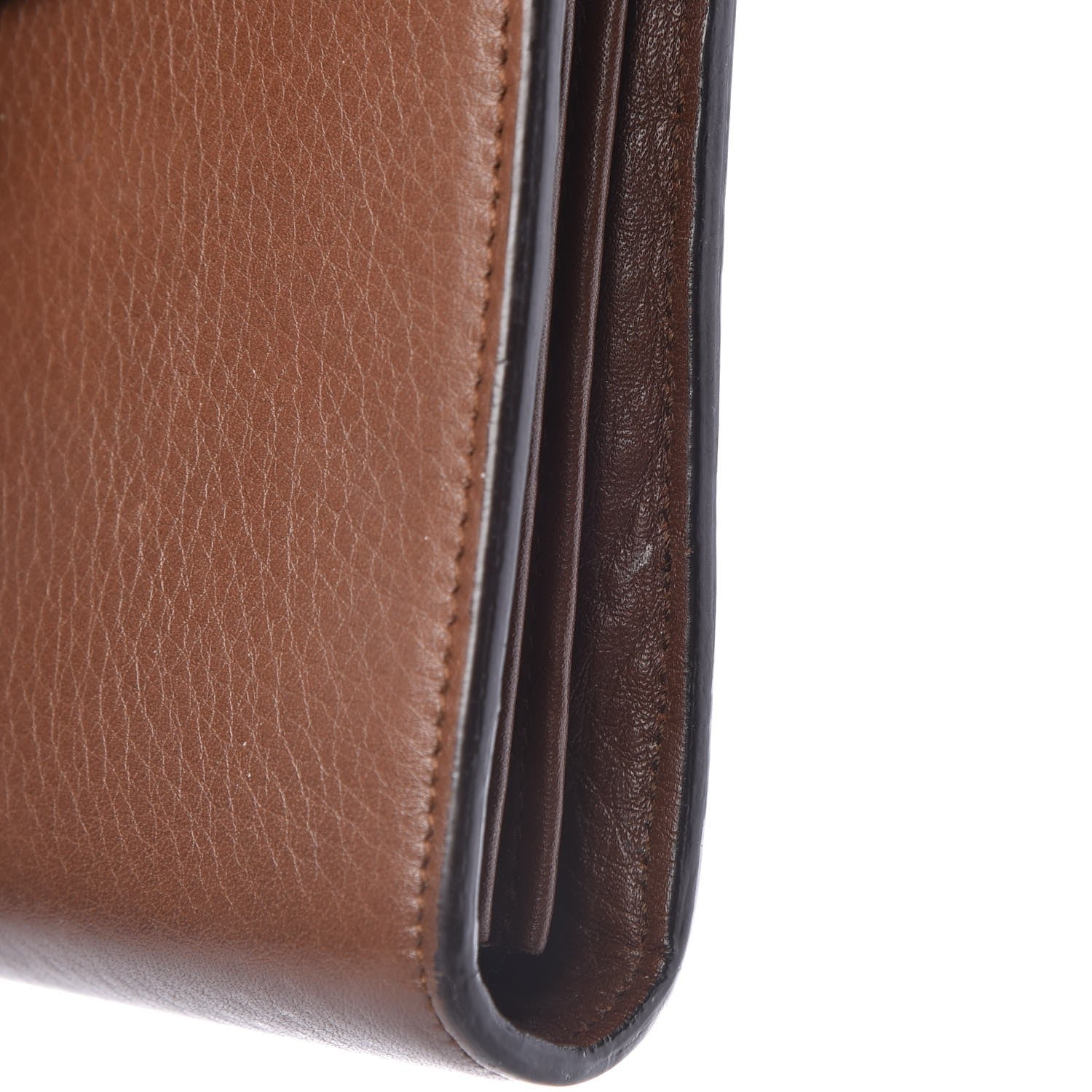 Gucci Cellarius Calfskin GG Marmont Chain Wallet Nut Brown 10 of 11