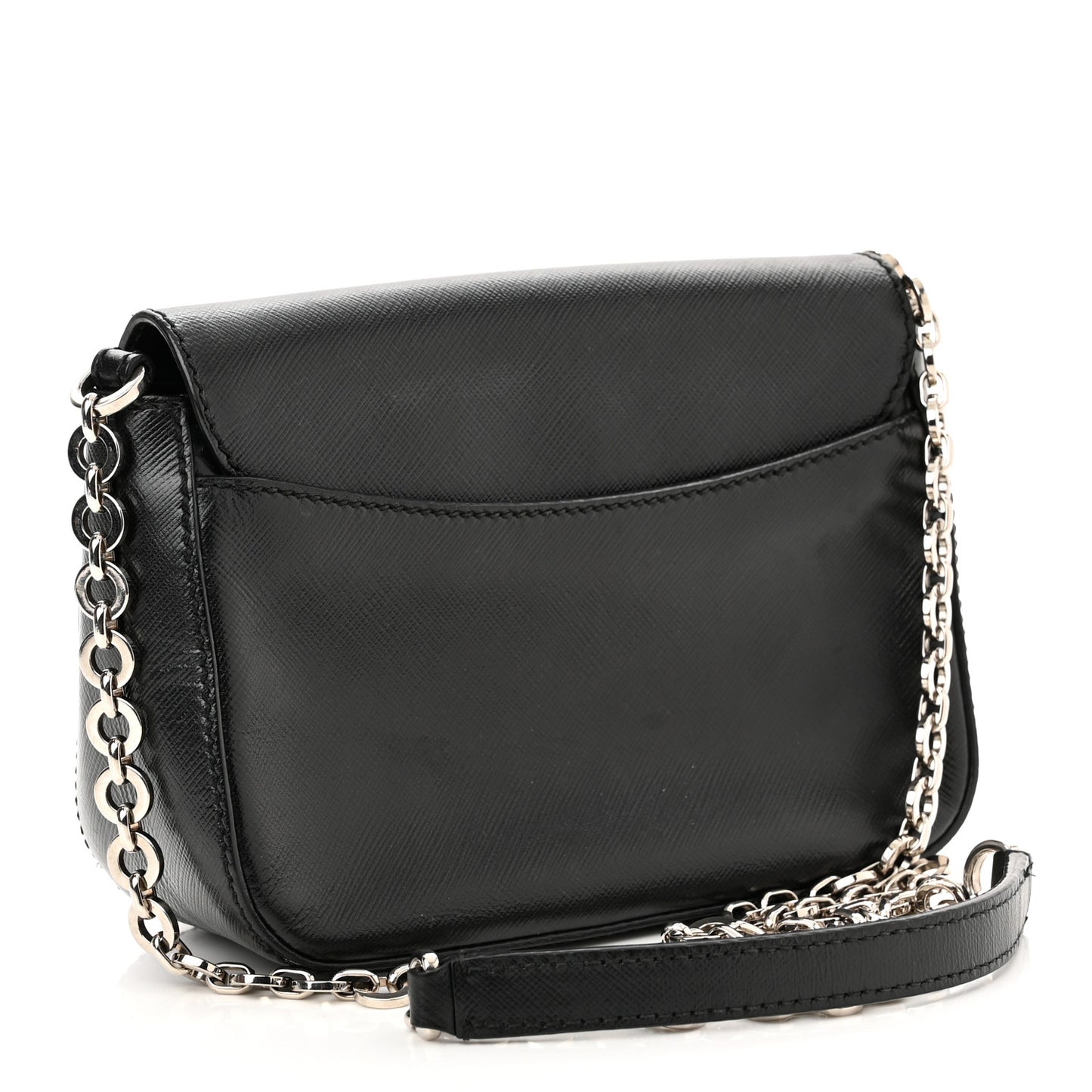 Saffiano Paris Crossbody Bag Black