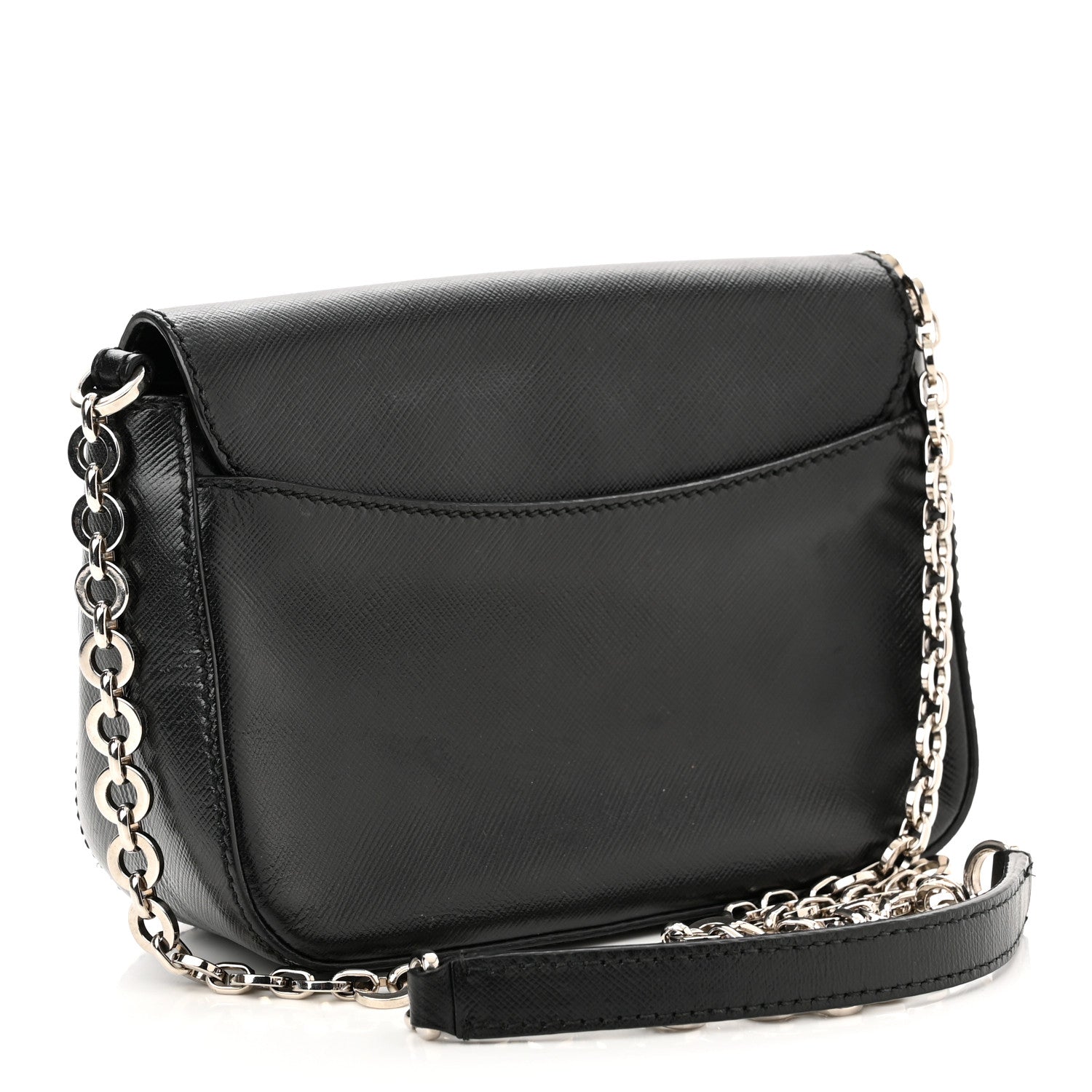 Salvatore Ferragamo Saffiano Paris Crossbody Bag Black 3 of 12