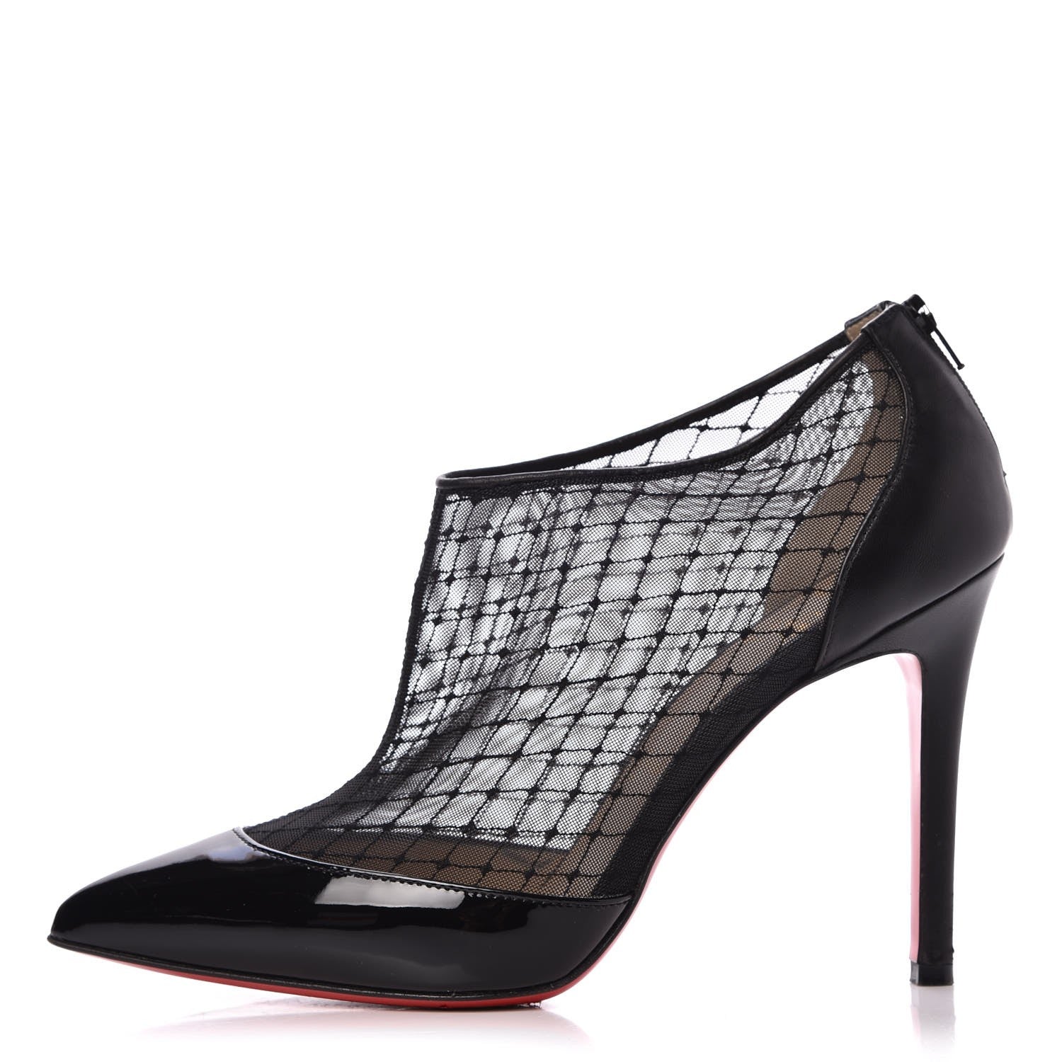 Christian Louboutin Kid Patent Resile Brode Filette 100 Ankle Boots 37.5 Black 1 of 13