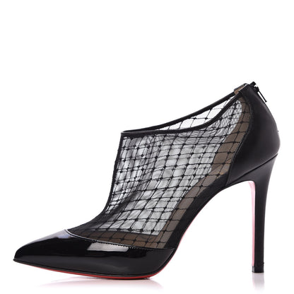 Christian Louboutin Kid Patent Resile Brode Filette 100 Ankle Boots 37.5 Black 1 of 13