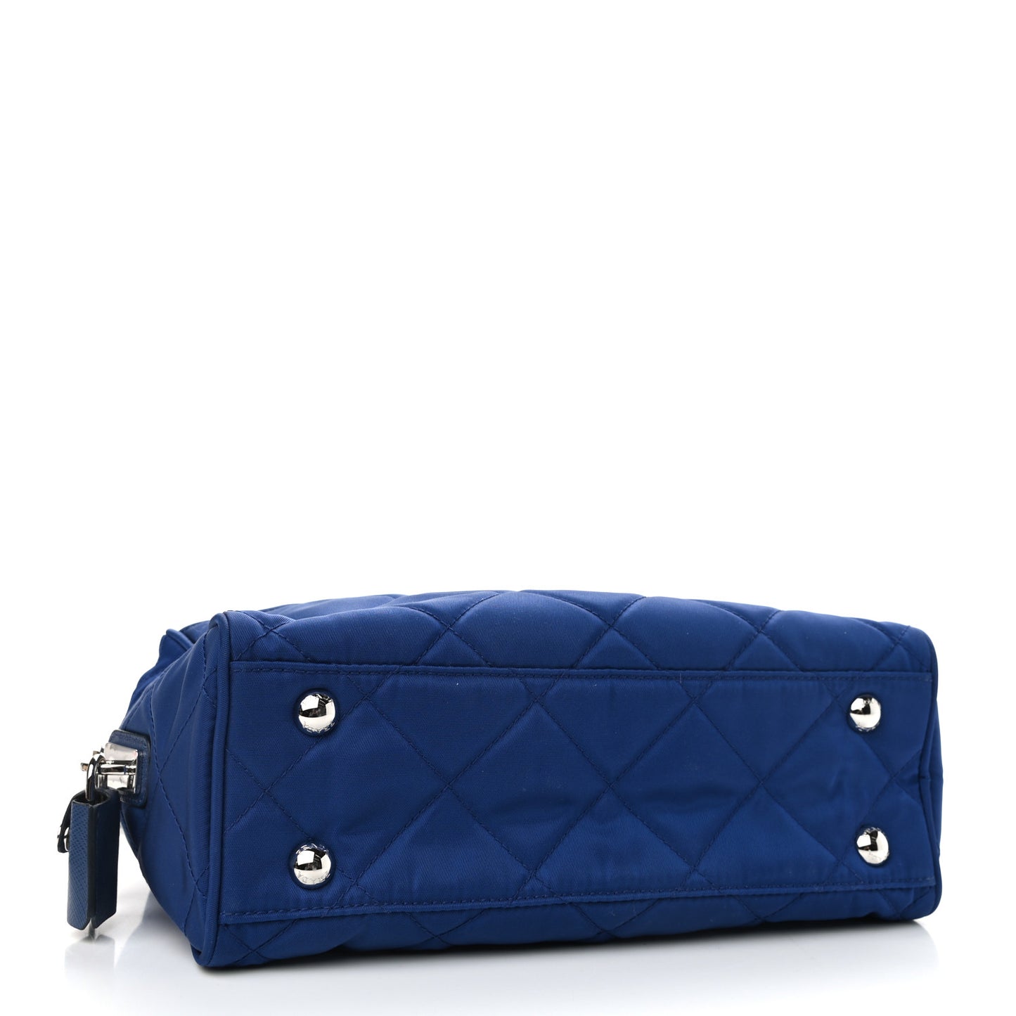 Nylon Tessuto Impuntu Quilted Shoulder Bag Bluette