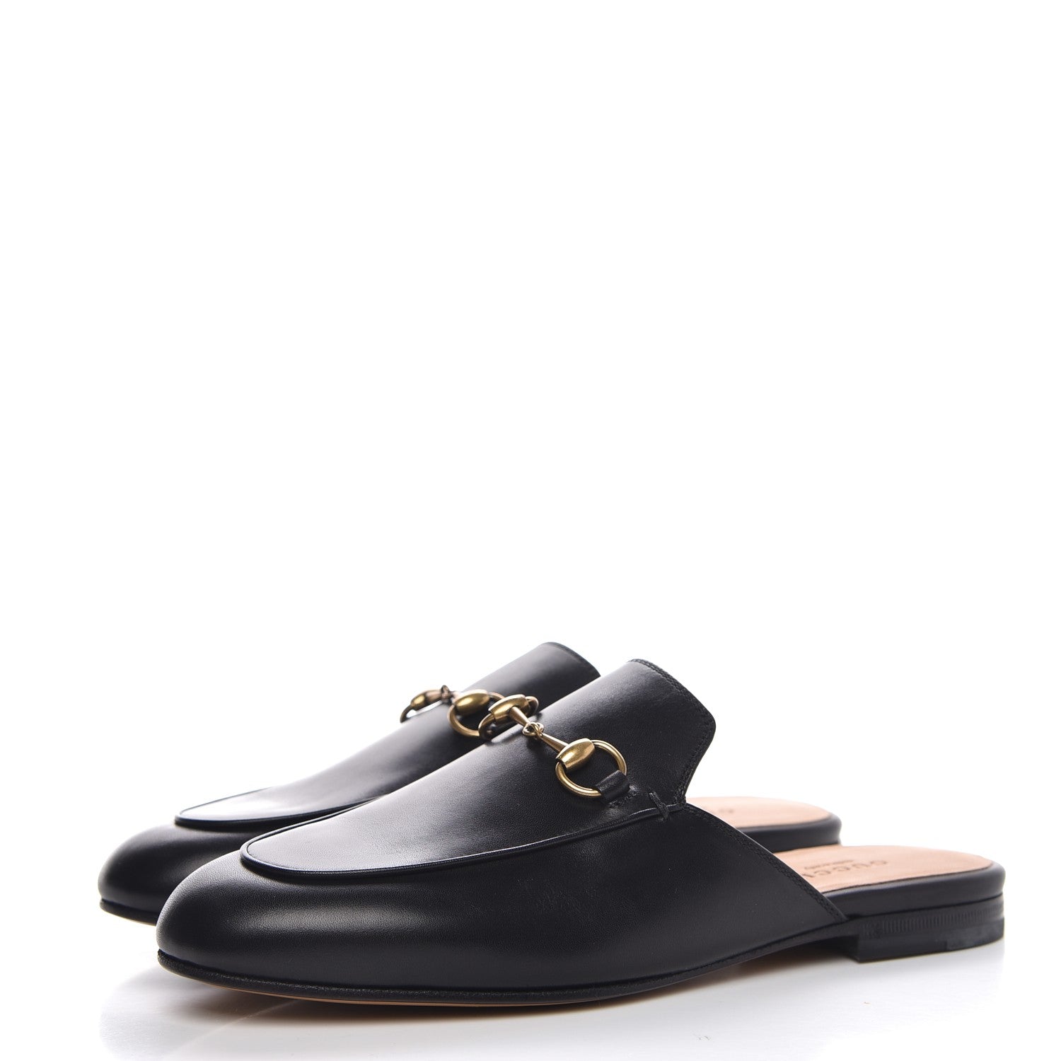 Gucci Calfskin Womens Princetown Slippers 37.5 Black 3 of 9