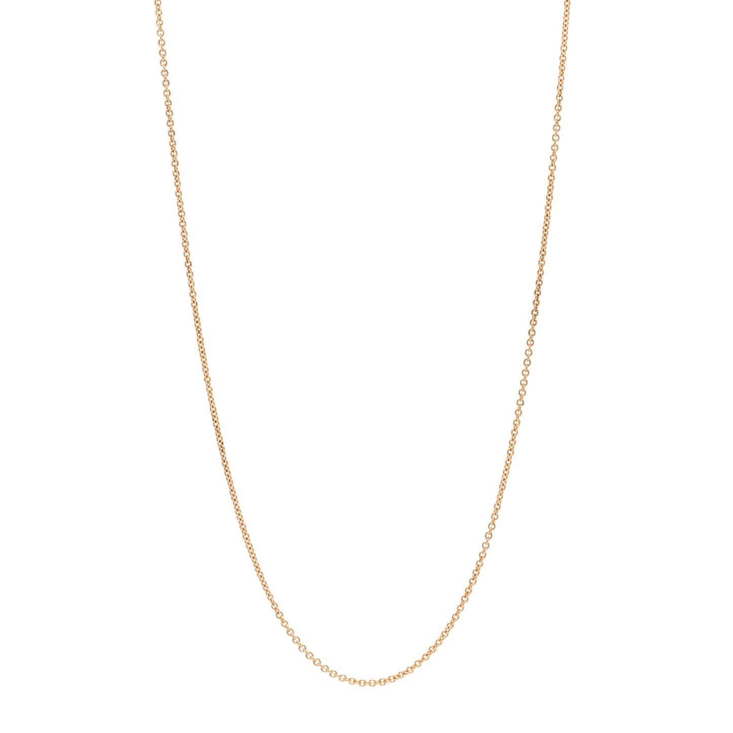 18K Rose Gold Chain Necklace 18"