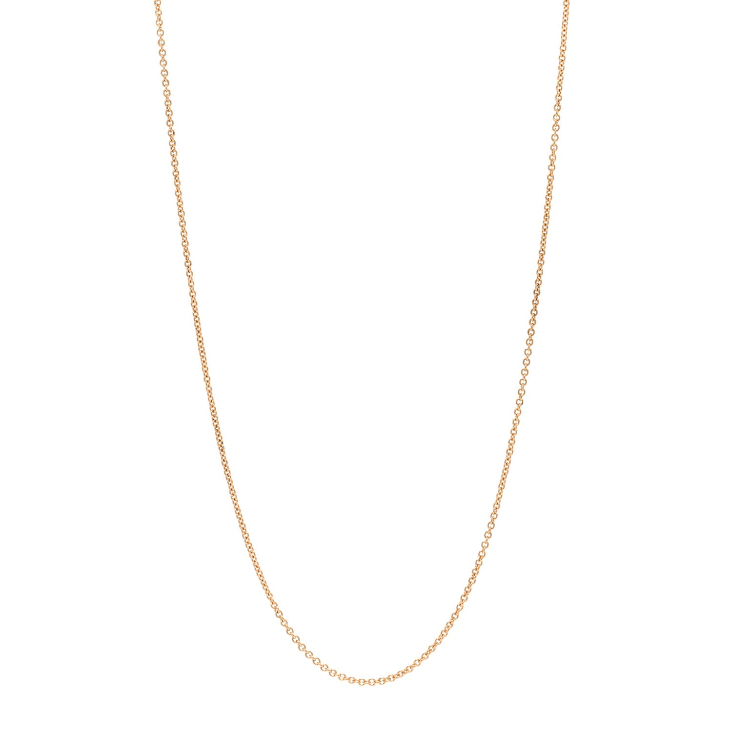 Tiffany 18K Rose Gold Chain Necklace 18" 1 of 4