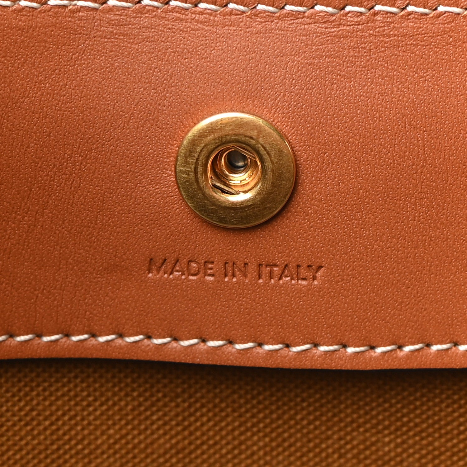 Celine Triomphe Canvas Calfskin Medium Cabas Bag Tan 7 of 10