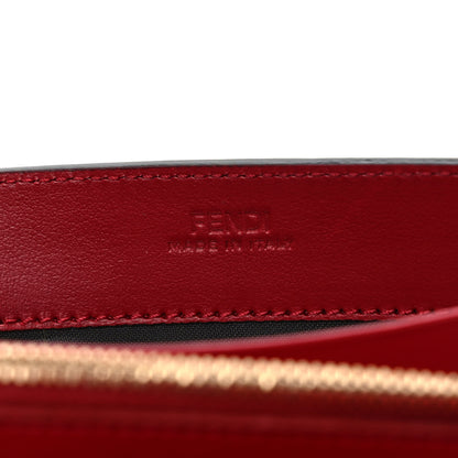 Fendi Vitello Cruise F is Fendi Bi-Color FF 1974 Embossed Continental Envelope Wallet On Chain Maya Black Fragola 6 of 10