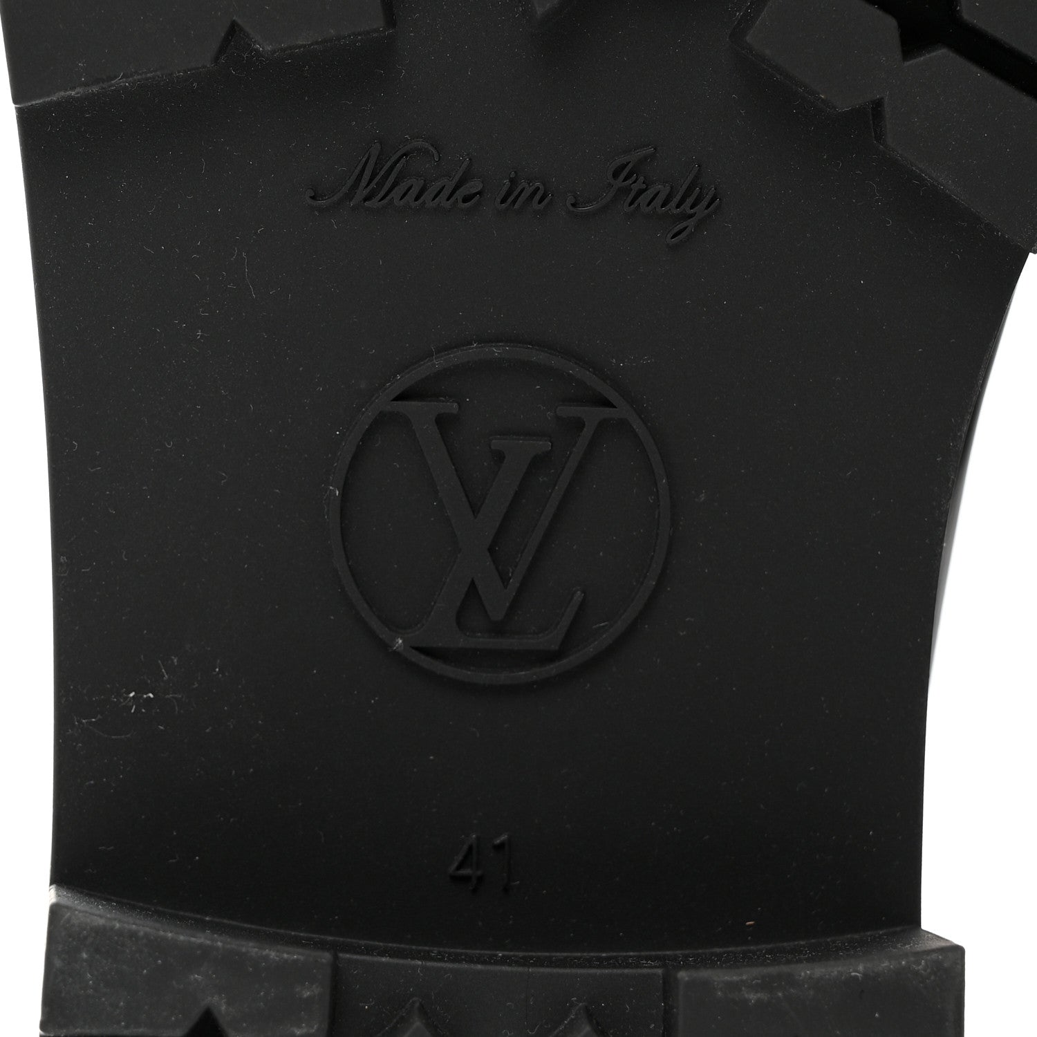 Louis Vuitton Rubber Embossed Monogram Drops Flat Half Boots 41 Black 7 of 7