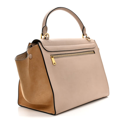 Celine Smooth Calfskin Suede Medium Trapeze Dune 2 of 9